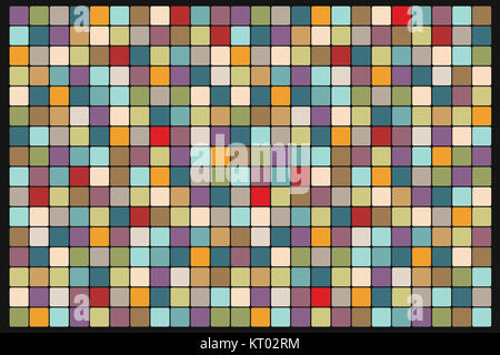 Mosaik Hintergrund von farbigen Quadraten Stockfoto