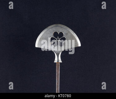 Japanischer Stahlpfeilkopf (Yanonē) aus dem 18. Jahrhundert, ca. 17,5 cm lang, mit einer Kopflänge von 5,7 cm, Teil der MET LC-32 Kollektion. Stockfoto