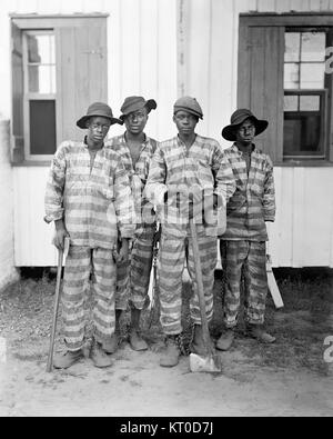 Eine südliche Chain Gang c 1903 - Wiederherstellen Stockfoto