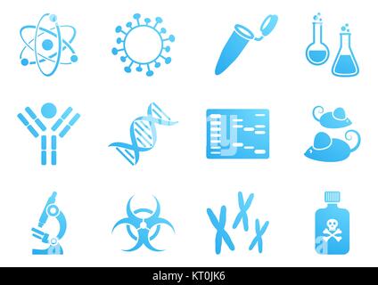 Biologie-Wissenschaft-Symbole Stockfoto