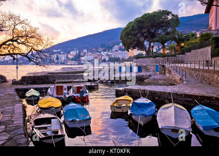 Stadt Opatija kleinen Hafen Stockfoto