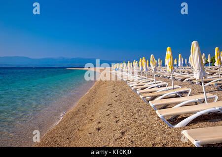 Berühmten Strand Zlatni Rat auf der Insel Brac Stockfoto