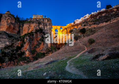 Das Dorf von Ronda in Andalusien, Spanien. Stockfoto