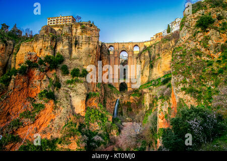 Das Dorf von Ronda in Andalusien, Spanien. Stockfoto