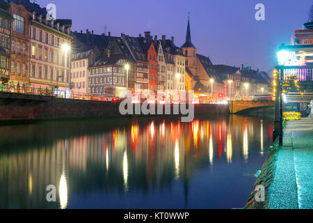 Morgen-Damm in Straßburg, Elsass Stockfoto
