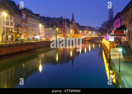 Morgen-Damm in Straßburg, Elsass Stockfoto