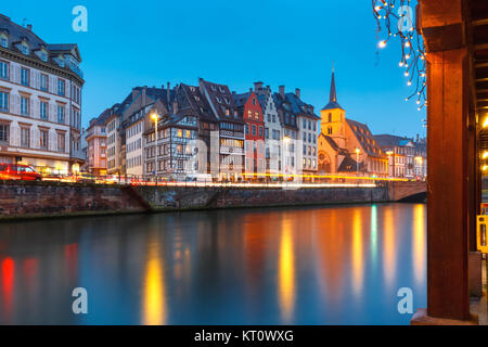 Morgen-Damm in Straßburg, Elsass Stockfoto