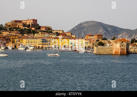 Die Stadt Portoferraio auf der italienischen Insel Elba Stockfoto