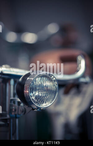 Fahrradscheinwerfer detail Stockfoto