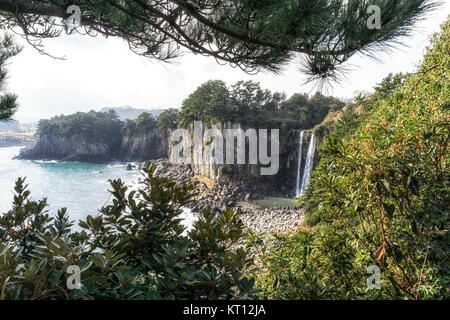 Jeongbang Wasserfall Stockfoto