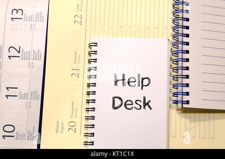 Help desk Konzept auf Notebook Stockfoto