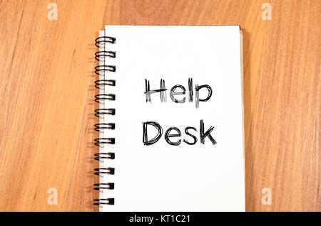 Help desk Konzept auf Notebook Stockfoto