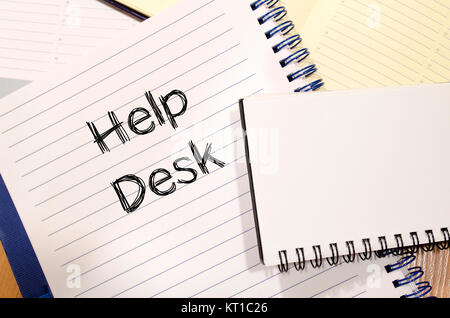 Help desk Konzept auf Notebook Stockfoto