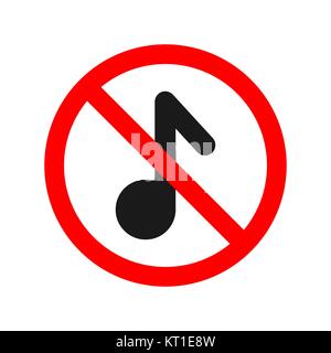 Kein Ton erlaubt. Stock Vektor