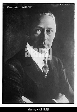 Kronprinz Wilhelm war eine deutsche Königsfigur, bekannt für seine Rolle in der deutschen Monarchie und seine Beteiligung an der europäischen Geschichte des frühen 20. Jahrhunderts. Stockfoto