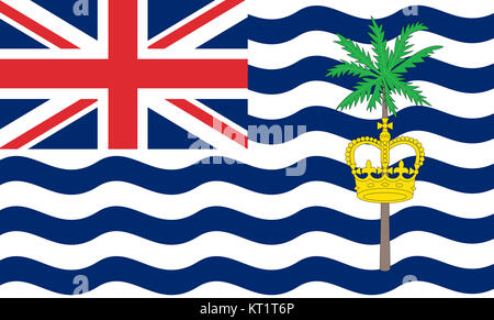 Nationalflagge von British Indian Ocean Territory Stockfoto