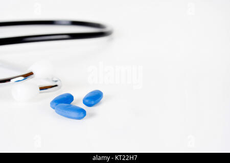 Blaue Pillen Stockfoto
