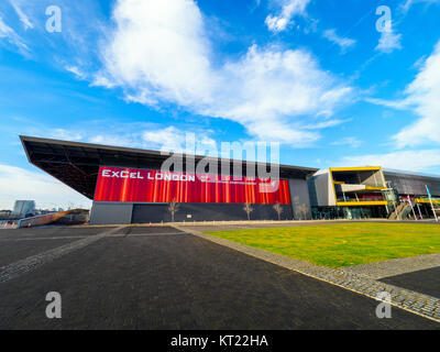 ExCeL Exhibition Centre (London) ist ein Ausstellungen und International Convention Center in Custom House, London Borough von Newham - England Stockfoto