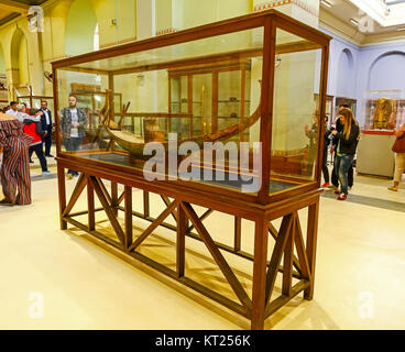 Boot Modell, Solar zeremonielle Art von King das Grab von Tutanchamun, Ägyptisches Museum der Antiquitäten, Kairo, Ägypten Stockfoto