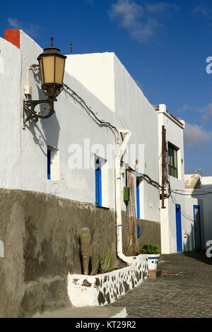 Street View in El Cotillo auf Fuerteventura in Spanien Stockfoto