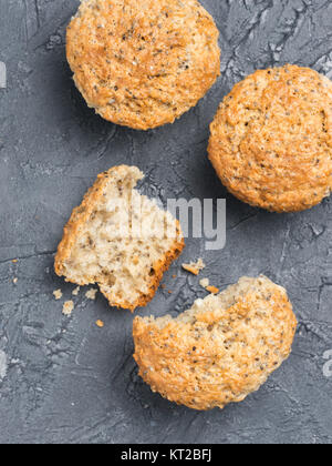 Muffins mit Chia Samen Stockfoto