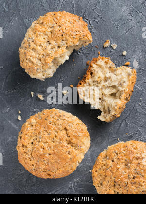 Muffins mit Chia Samen Stockfoto