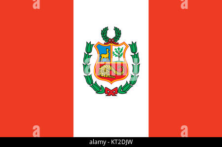 Nationalflagge von Peru Stockfoto