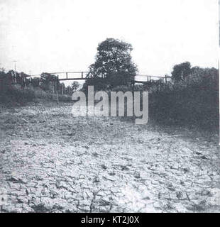 35465 Getrocknete Bett des Schrägförderers Kanal angezeigt Schlamm Risse und Muschelschalen in situ Stockfoto