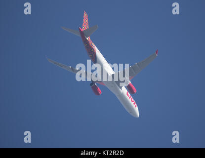 CHIANG MAI, THAILAND - 20. Dezember 2017: HS-lah Airbus A330-300 der Thailändischen Lion Air Airline. Von Chiangmai Flughafen in Bangkok. Stockfoto