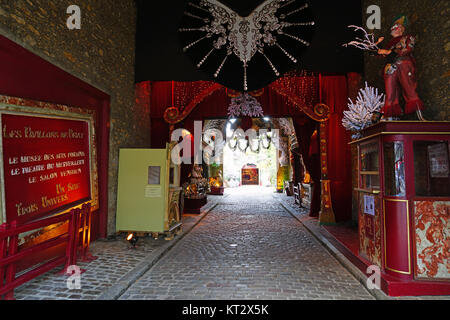 Ansicht des Musée des Arts Forains Museum, ein eigenes Museum der Kirmes Objekte in Bercy in Paris, Frankreich Stockfoto