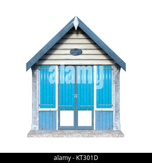 3D-Rendering Beach Hut auf Weiß Stockfoto