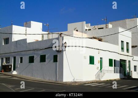 Street View in El Cotillo auf Fuerteventura in Spanien Stockfoto