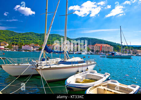 Stari Grad auf der Insel Hvar Segeln Stockfoto