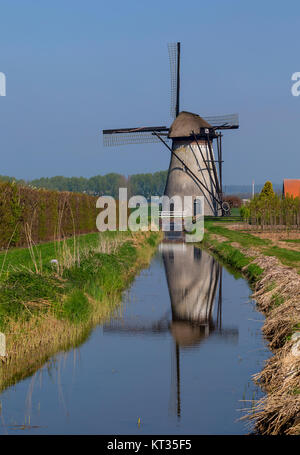 De Marsch ist eine Entwässerung Windmühle in der Stadt Lienden in den Niederlanden. Stockfoto