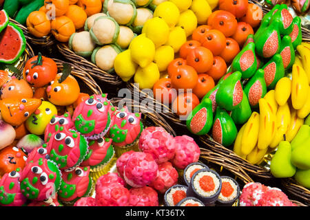 Süßigkeiten in der boqueria in barcelona,u200bu200bspain Stockfoto