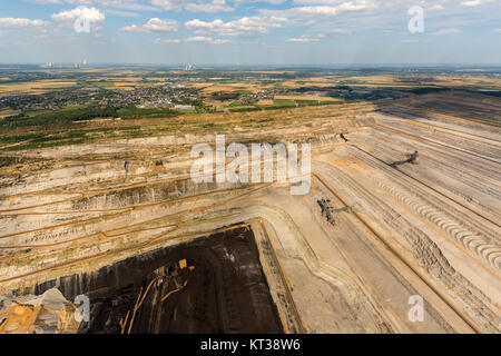 Tagebau Hambach, RWE-Power AG, braunkohlenbergwerk, ehemals Rheinbraun, größten Tagebau in Deutschland, Elsdorf, Niederrhein, Nordrhein-Westfalen Stockfoto