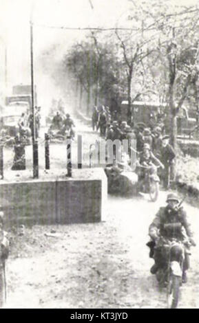 Im Mai 1940 marschierte Deutschland im Rahmen seiner größeren Kampagne im Zweiten Weltkrieg in Luxemburg ein. Die Invasion war ein bedeutendes Ereignis in der Schlacht um Frankreich während des Zweiten Weltkriegs. Stockfoto