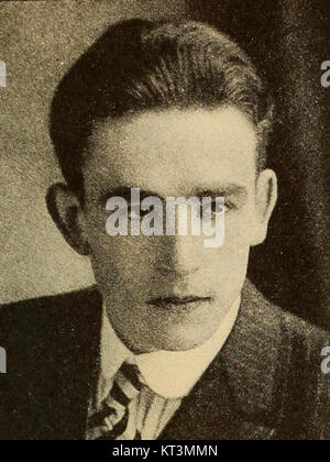 Ein Werbebild für den Film *der neue Film* aus dem Jahr 1930 mit Harold Lloyd. Das Foto hebt Lloyds komödiantischen Stil und seine bedeutende Rolle in der frühen Tonfilmproduktion hervor. Stockfoto