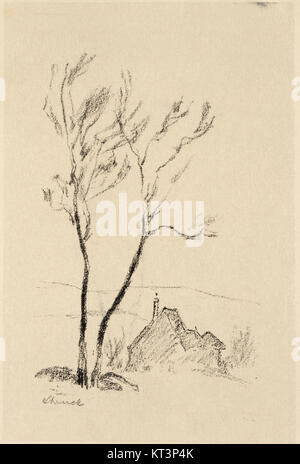 Dieser Druck von Hermann Struck mit dem Titel „Grafik“ entstand 2002 und ist Teil der Sammlung von JMBerlin. Es zeigt den unverkennbaren Stil von Strick in der Druckerei und der modernen Grafikkunst. Stockfoto