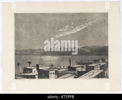 Hermann Struck war ein renommierter deutscher Künstler und Kupferstecher, dessen Werke oft im Druck ausgestellt werden. Dieses Stück mit dem Titel „Grafik“ stammt aus seiner Sammlung, die im späten 20. Jahrhundert in Berlin in der DDR untergebracht war. Der unverwechselbare Stil von Struck kombiniert dramatische Tiefe und detaillierte Techniken. Stockfoto