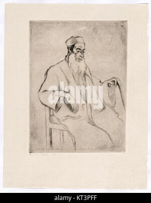 Hermann Struck, ein renommierter deutsch-jüdischer Künstler, schuf während der DDR-Zeit bemerkenswerte grafische Arbeiten. Dieses Stück unterstreicht seinen Stil und seine Beiträge zur Kunst im 20. Jahrhundert. Stockfoto