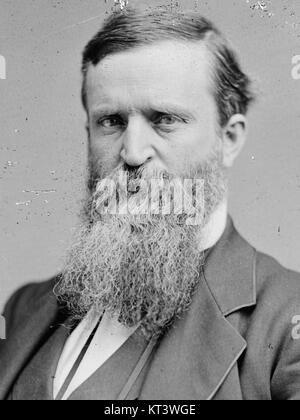 James Weaver, ein US-amerikanischer Fotograf, wurde mit dem Brady-Handy-Studio in Verbindung gebracht. Seine Arbeit ist bedeutsam für die Dokumentation des amerikanischen Lebens im 19. Jahrhundert durch Porträtfotografie. Stockfoto