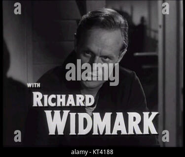 Ein Screenshot aus dem Trailer des Films *Panic in the Street* aus dem Jahr 1950, der Szenen aus diesem amerikanischen Krimi unter der Regie von Elia Kazan zeigt. Stockfoto