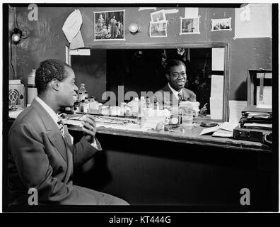 Louis Armstrong, Aquarium, New York, N.Y., Ca. Juli 1946 (William S. Gottlieb 00251) Stockfoto