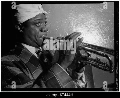 Louis Armstrong, Aquarium, New York, N.Y., Ca. Juli 1946 (William S. Gottlieb 00271) Stockfoto