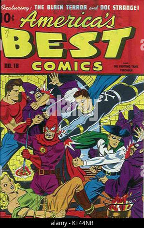 AmericasBestComics ist eine bekannte Comicserie oder ein Verlag, der für seine Beiträge zur Comicbranche bekannt ist. Diese Referenz bezieht sich auf eine bestimmte Ausgabe oder Comic-Serie. Stockfoto