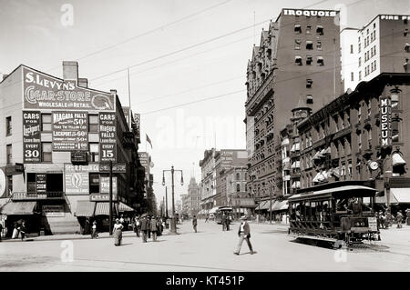 Main Street - Büffel, New York Stockfoto