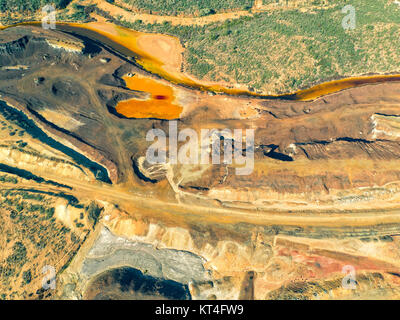 Verlassene alte Kupfer Extraktion Sao Domingos Mine Stockfoto