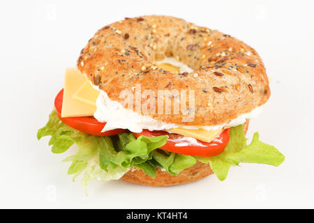 Bagel mit Käse Stockfoto