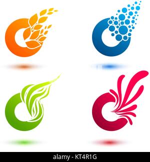Satz von Symbol und Formen. Trendige Icons und Logos. Geschäft Zeichen, Symbole, Etiketten, Abzeichen, Rahmen und Grenzen Stock Vektor